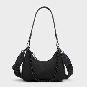 New Aldo Nylon Convertible Crossbody Bag Black